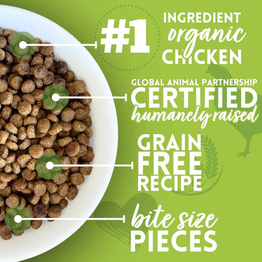 Organic Small Breed Chicken & Liver Recipe Dry Dog Food 4lb.