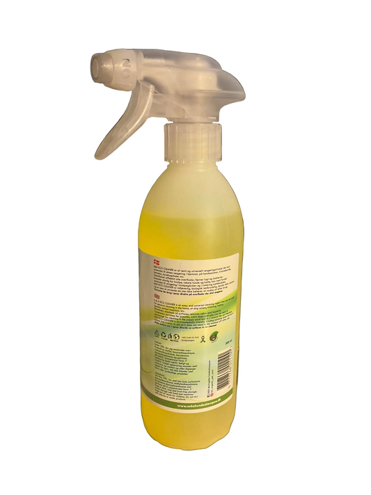Back of B&B ECO Cleaner Citrus 500 ml bottle showing product information and ingredients