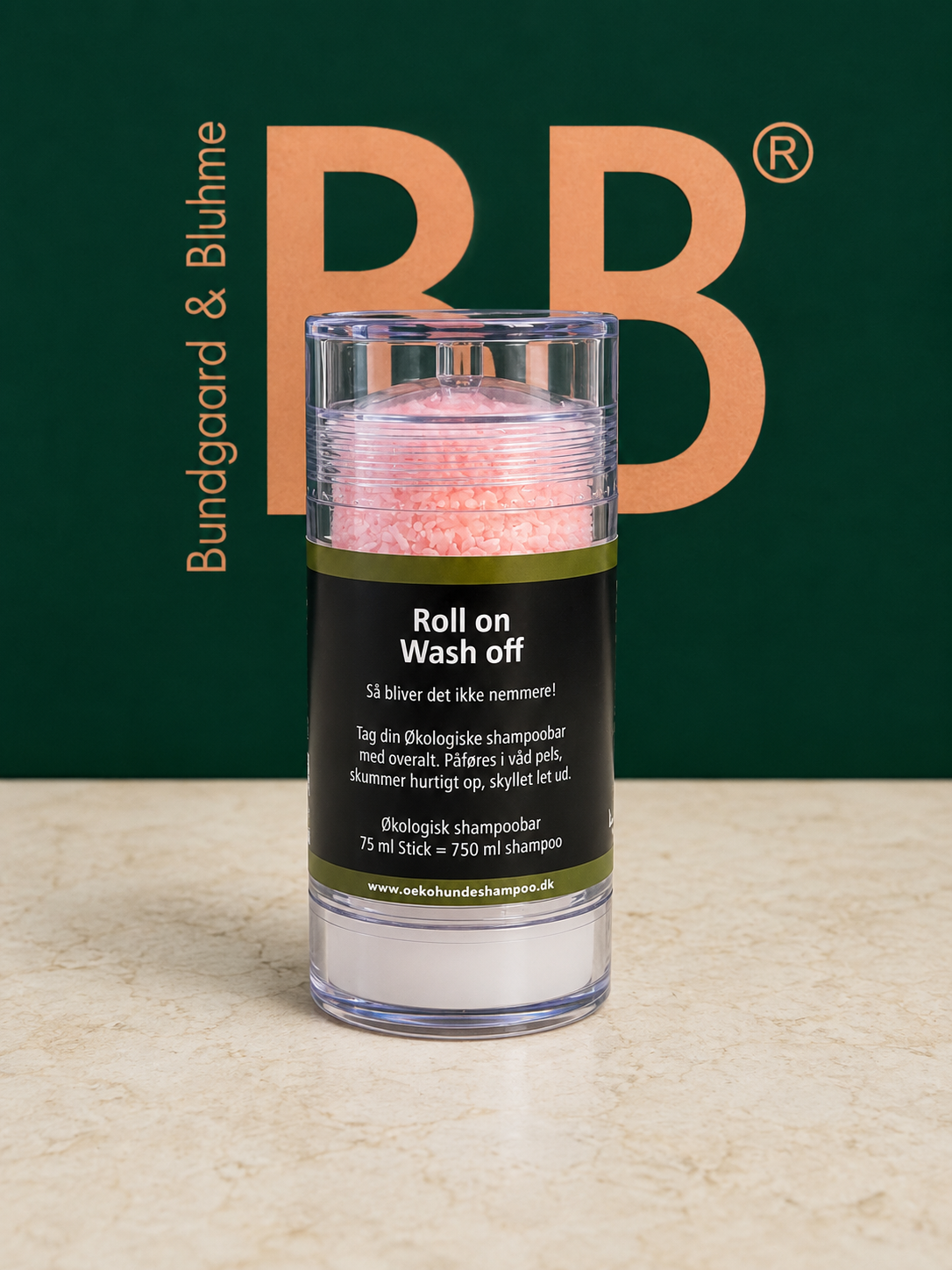Back label of B&B Organic Shampoo Bar with product and ingredient information
