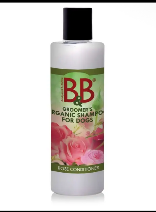 B&B Organic Rose Balm 250 mL bottle, front view