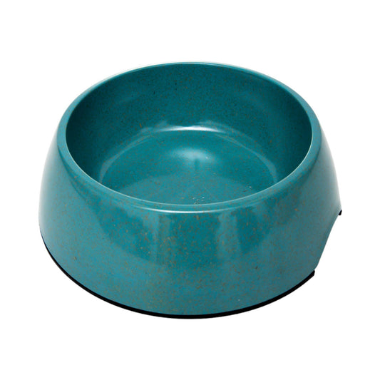 Bamboo Dog Bowl - Eco-Friendly, Non-Toxic, Teal Blue Design: Medium (16 oz)