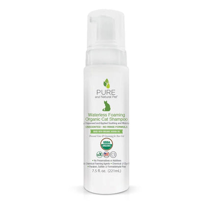 Waterless Foaming Organic Cat Shampoo | Unscented | 7.5 oz