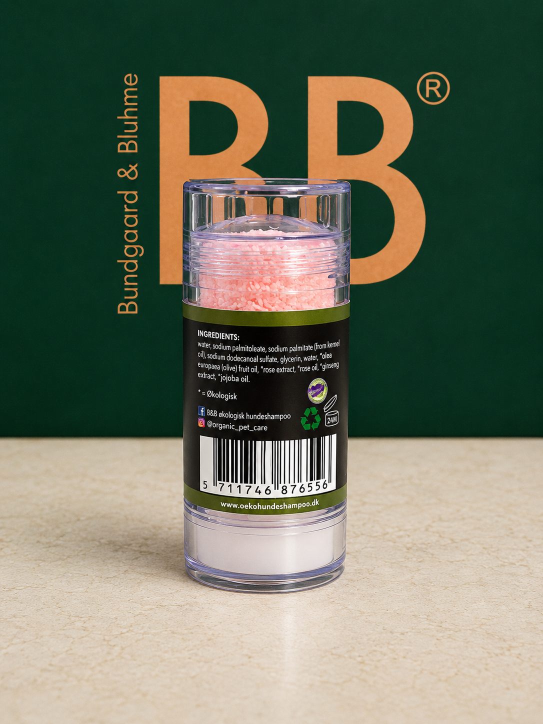 B&B Organic Shampoo Bar | Shea Butter & Ginseng | 75 mL Stick