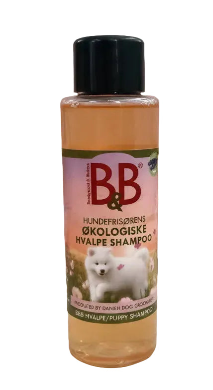 B&B Organic Puppy Shampoo with organic almond oil