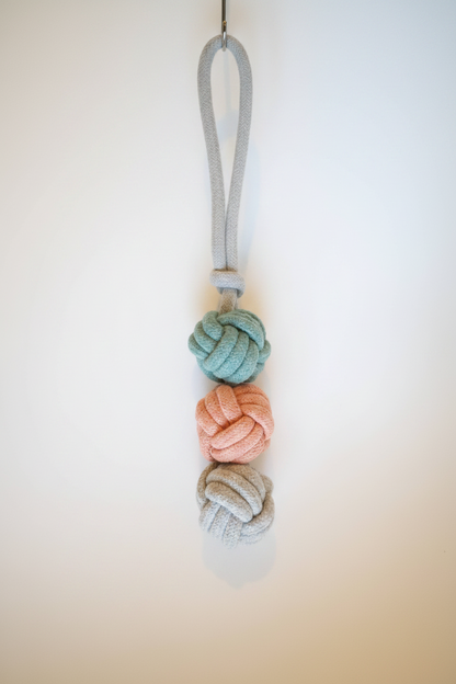 Hanging Handmade Ice Cream Rope Ball Dog Toy