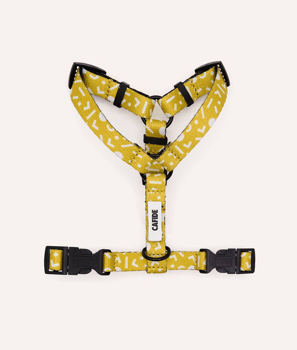 Memphis Mustard Design Recycled PET Harness, Juno: S