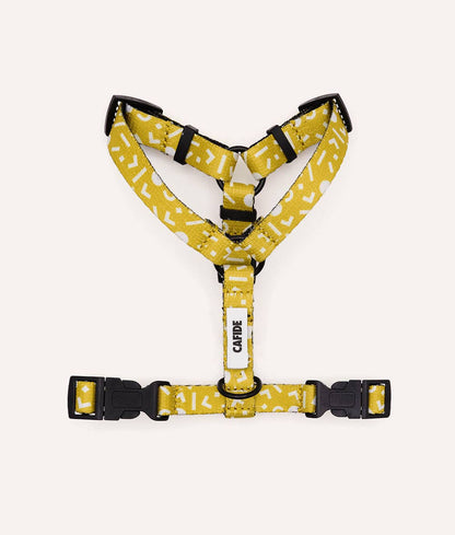 Memphis Mustard Design Recycled PET Harness, Juno: S