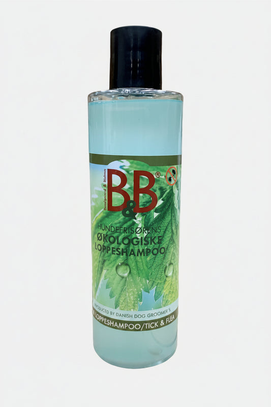 B&B Organic Flea Shampoo 250 mL for dogs with Neem and Aloe Vera