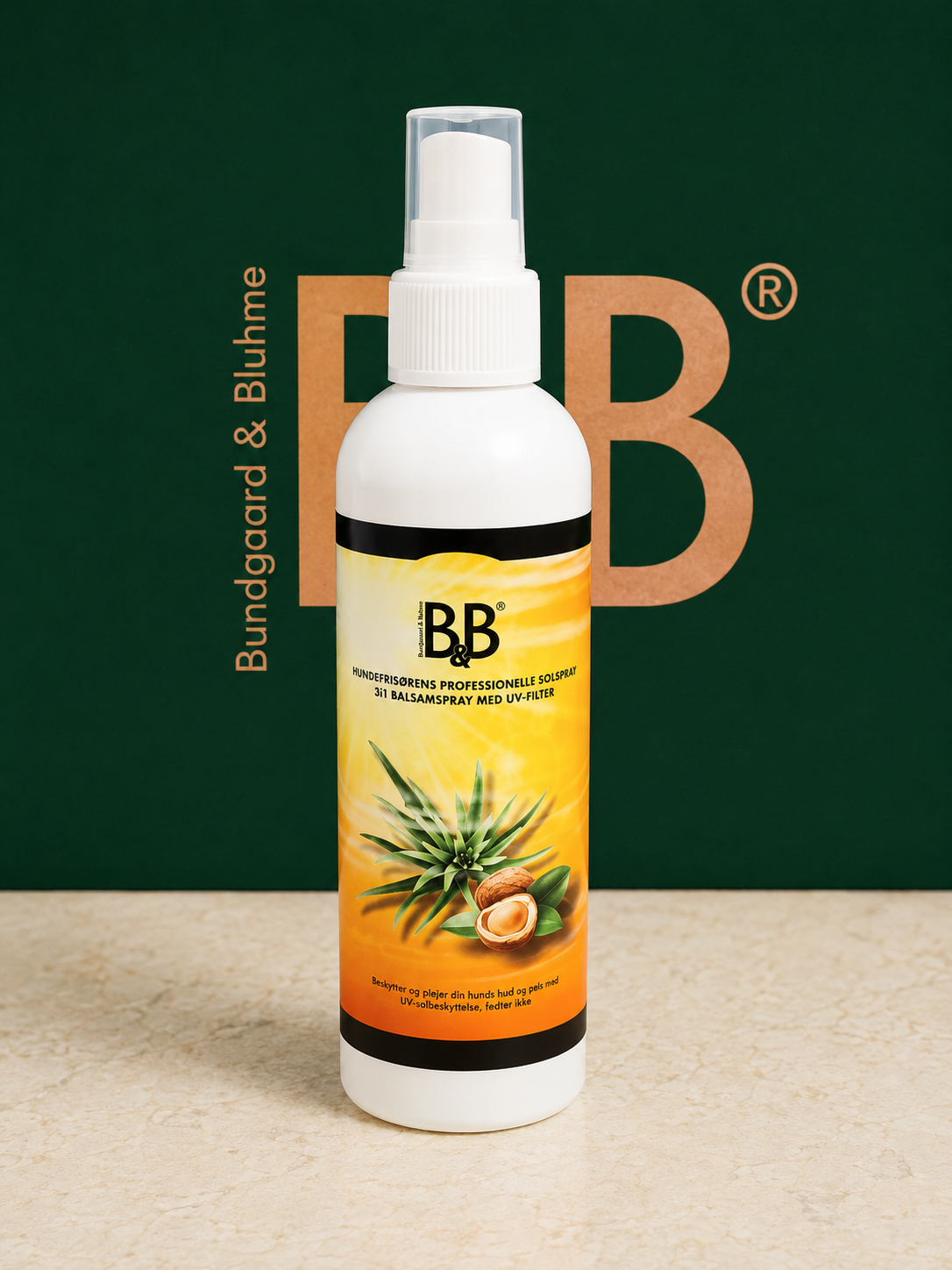 B&B 3-in-1 Sun Protection Leave-In Conditioner for Dogs – Front Label