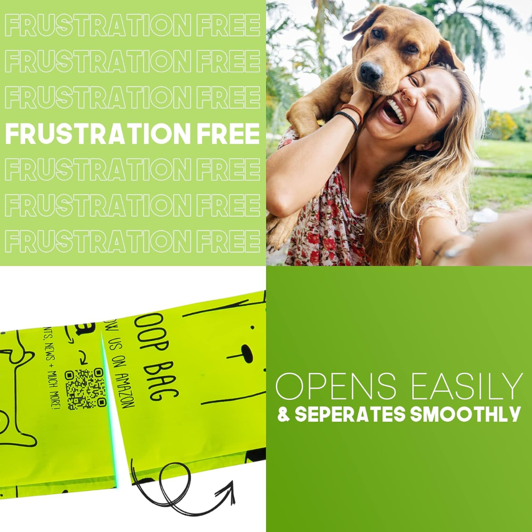 100% Certified Home Compostable Dog Poop Bags - 120 Bags