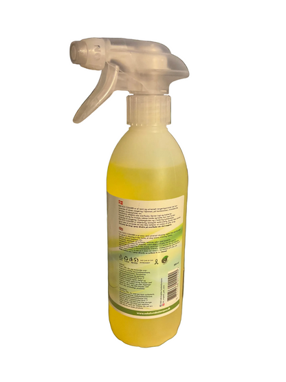 Back of B&B ECO Cleaner Citrus 500 ml bottle showing product information and ingredients