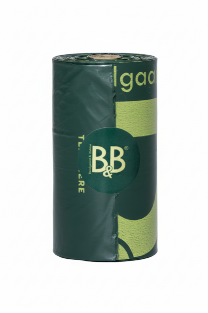 B&B Poop Bags from Ocean-Bound Plastic single roll