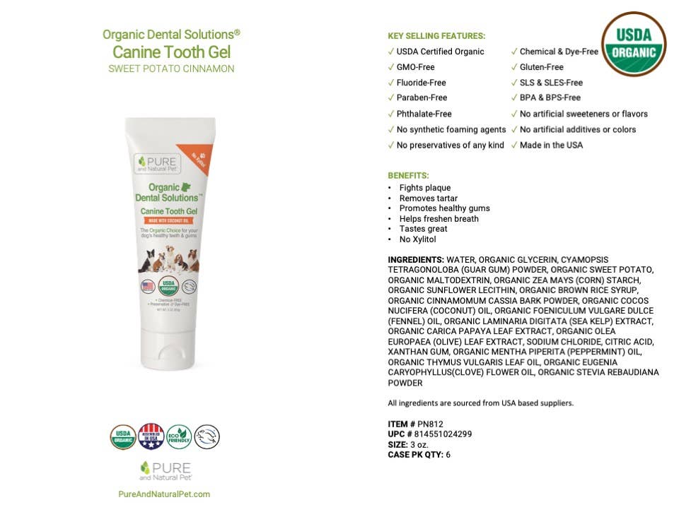 Tooth Gel for Dogs - Organic Dental Solutions