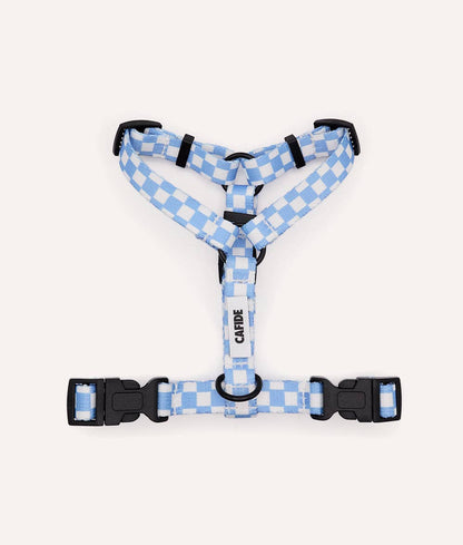 Vichy Blue Design Recycled PET Harness, Juno: M