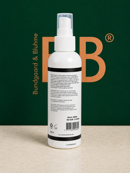 B&B 3-in-1 Sun Protection Leave-In Conditioner for Dogs – Back Label and Directions