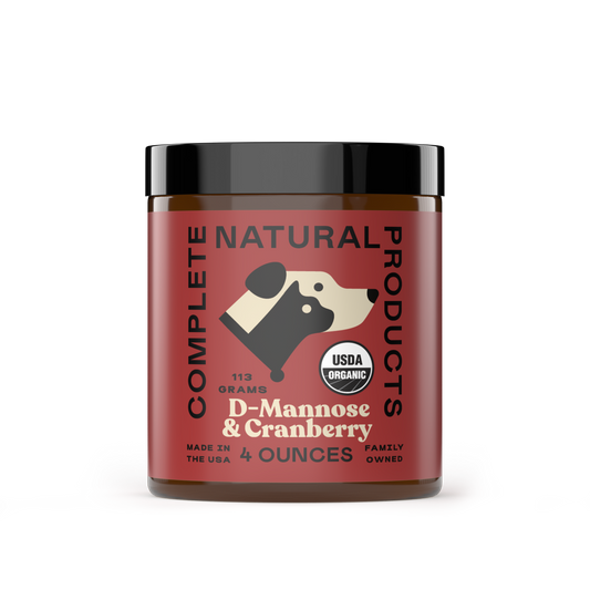 Organic D-Mannose & Cranberry Powder for Dogs, Cats, & Pets: 4 oz