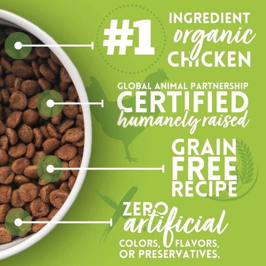Organic Chicken & Liver Recipe Dry Dog Food, 4 lb.
