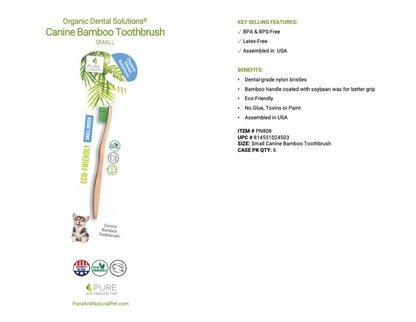 Bamboo Toothbrush for Small Dogs - Organic Dental Solutions®