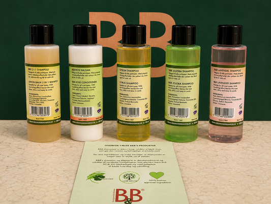 B&B Minibag – The 5 Originals | Organic Dog Shampoo & Conditioner Sample Set