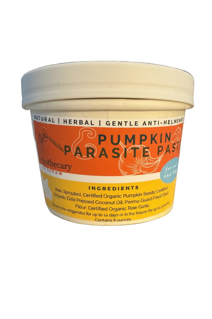 Pumpkin Parasite Paste 8 oz container for dogs and cats