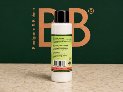 B&B Organic Rose Balm 100 mL bottle, back label