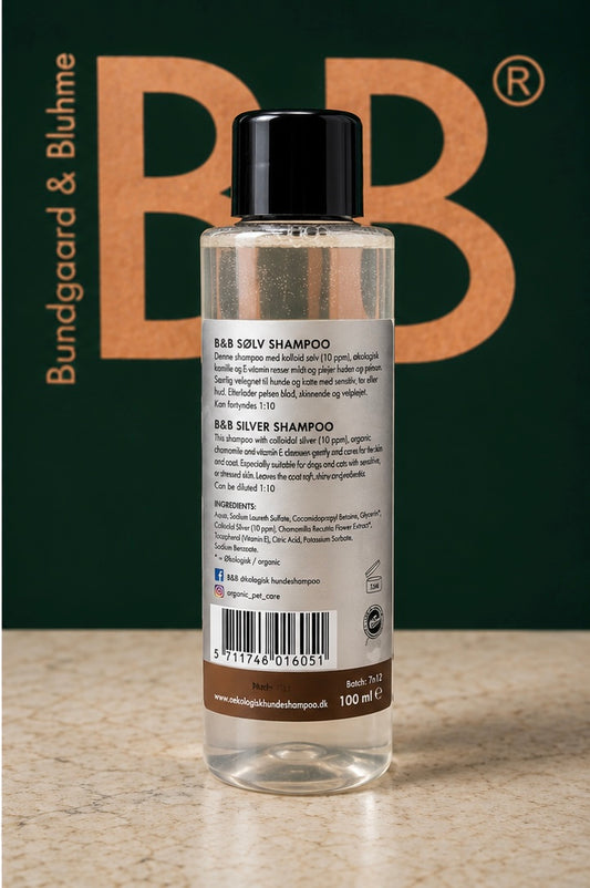 B&B Organic Silver Shampoo | Colloidal Silver & Chamomile | 100 mL