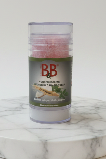 B&B Organic Shampoo Bar | Shea Butter & Ginseng | 75 mL Stick