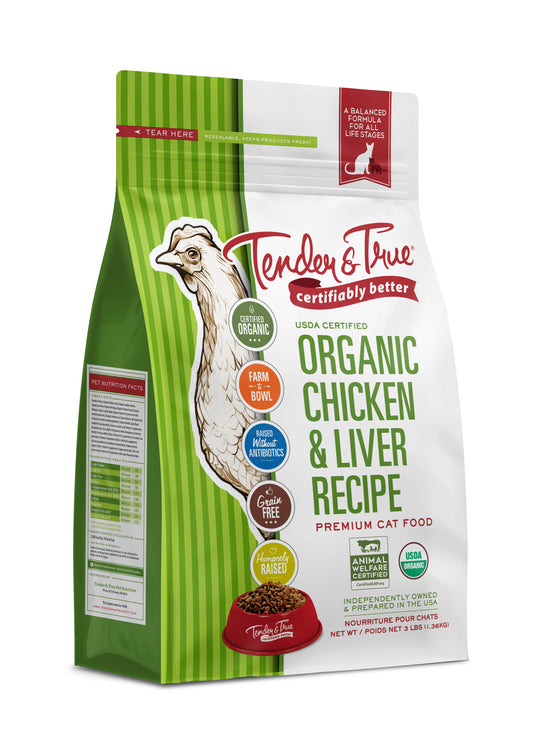 Organic Chicken & Liver Recipe Dry Cat Food