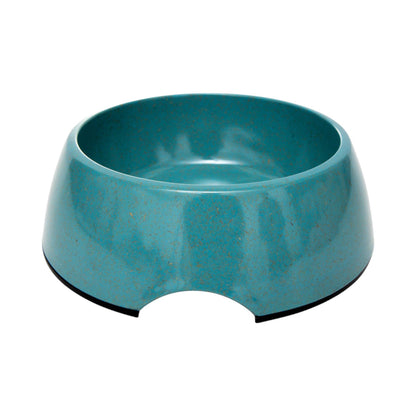 Bamboo Dog Bowl - Eco-Friendly, Non-Toxic, Teal Blue Design: Medium (16 oz)