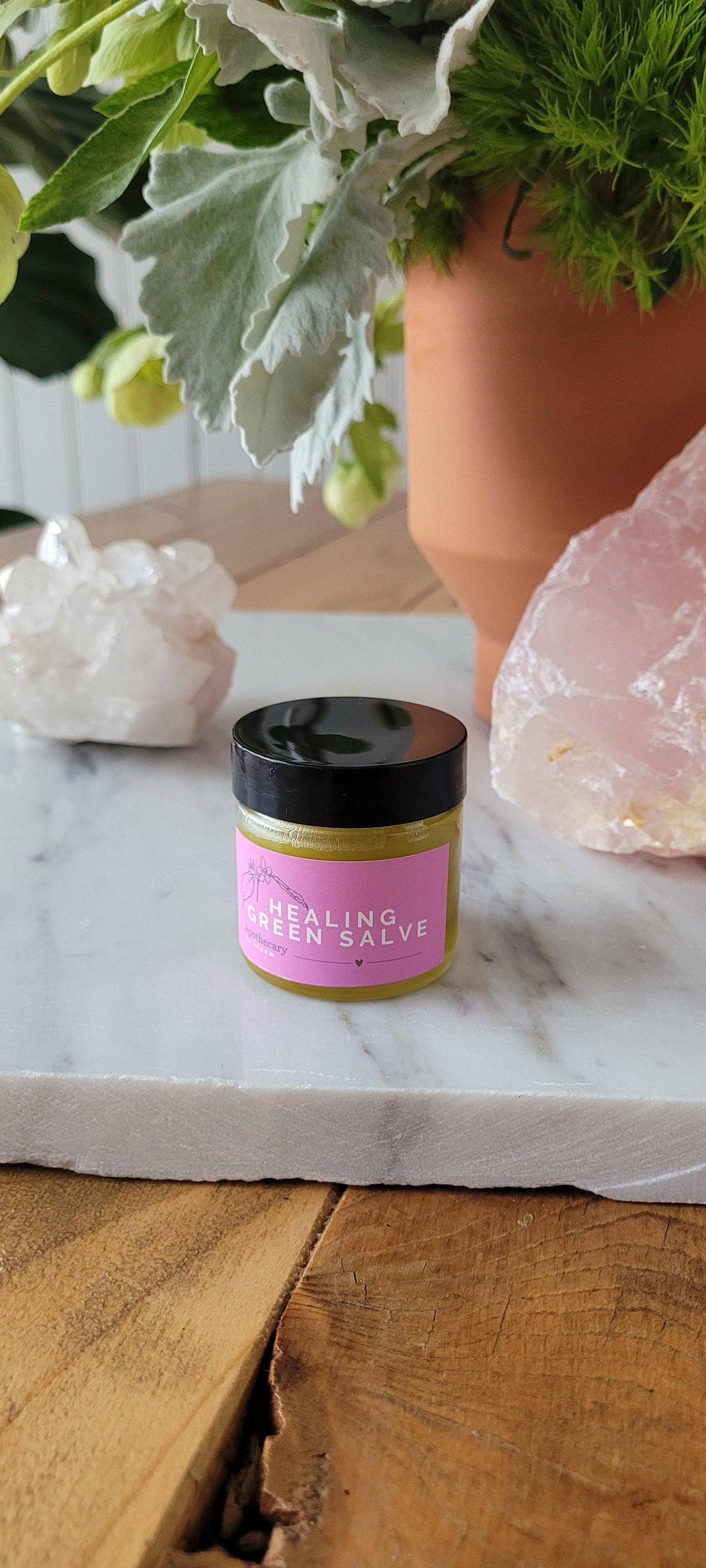 Healing Green Salve, 1 oz. glass jar