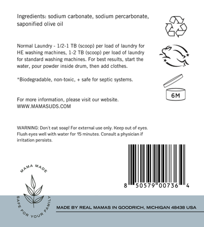Laundry Soap Powder: Peppermint HE
