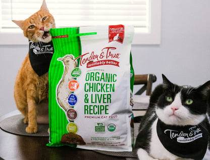 Tender & True Organic Chicken & Liver Recipe Dry Cat Food – 3 lb