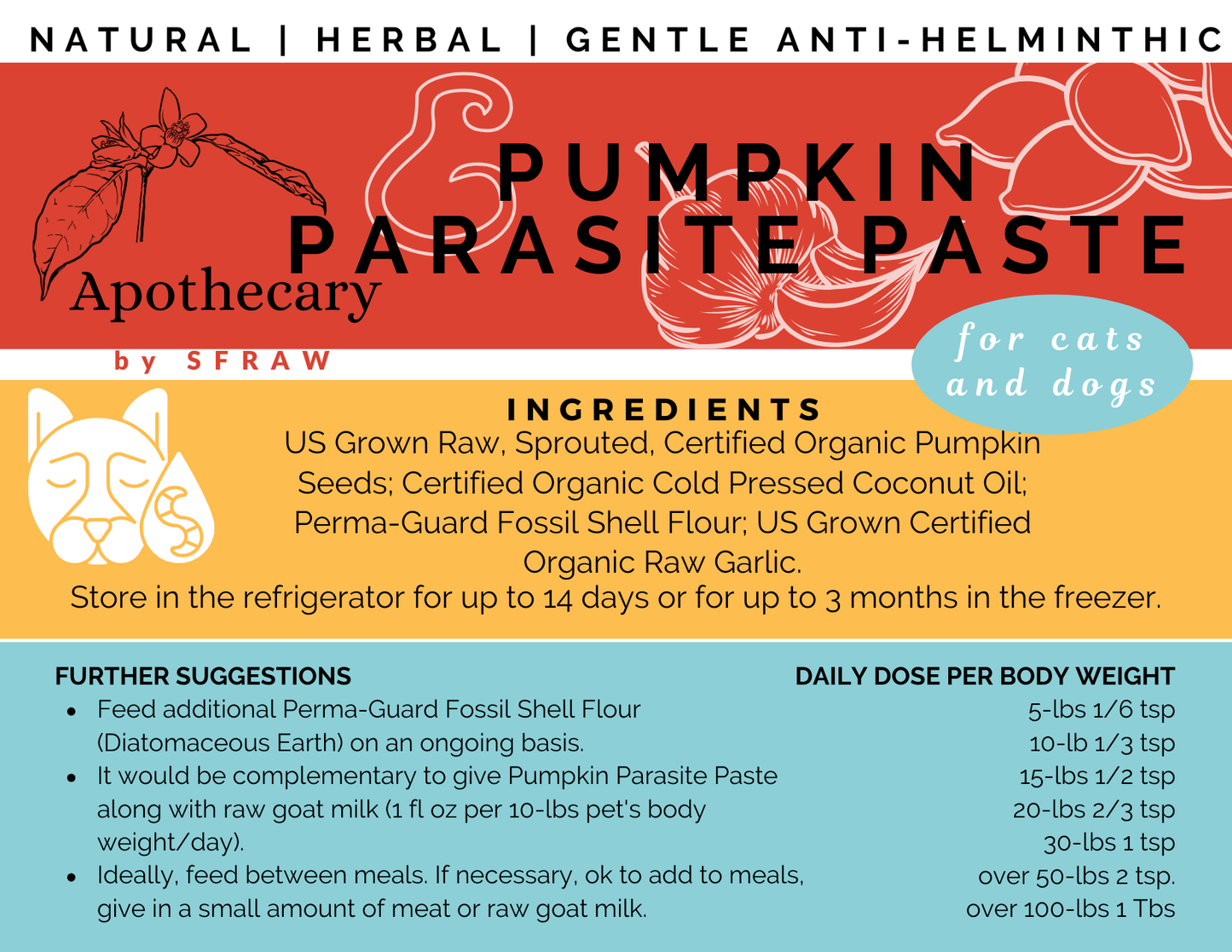 Pumpkin Parasite Paste, 8 oz (frozen) *NEW, LOWER PRICE!*