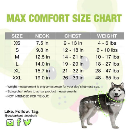 Over-the-Head Dog Harnesses - Max Comfort - 18 Colors & Patterns / Orange
